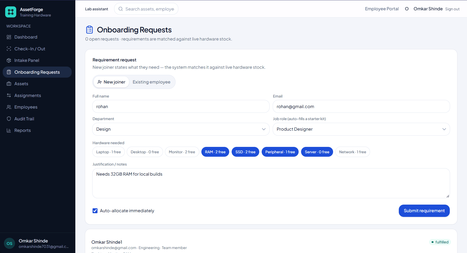 Smart Inventory & Asset Management System for IT Labs screenshot 3