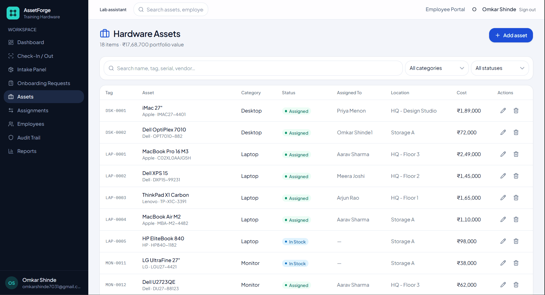 Smart Inventory & Asset Management System for IT Labs screenshot 4