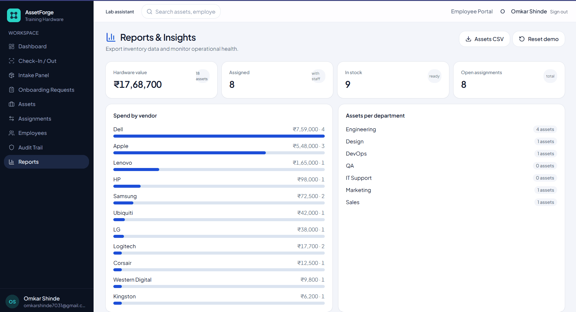 Smart Inventory & Asset Management System for IT Labs screenshot 6